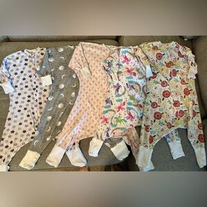 Lot of 5 size 2t-3t Flying Squirrel sleepers